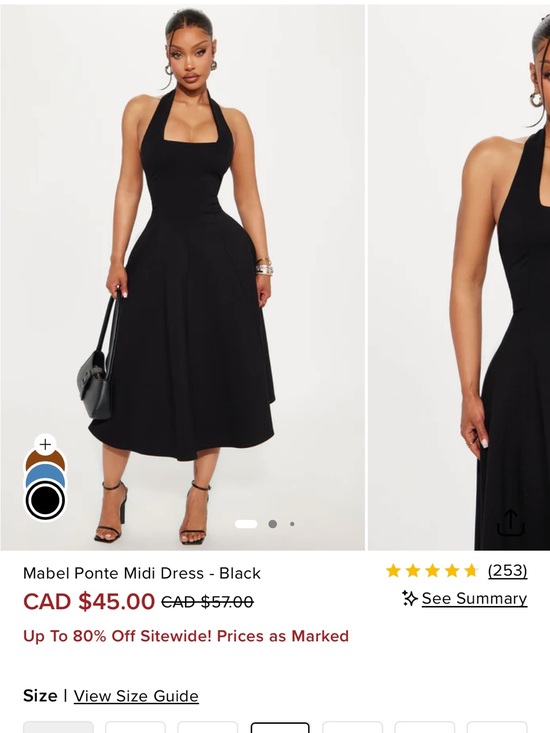 Fashion Nova Dresses & Skirts - Ponte Halter Midi Dress - Black